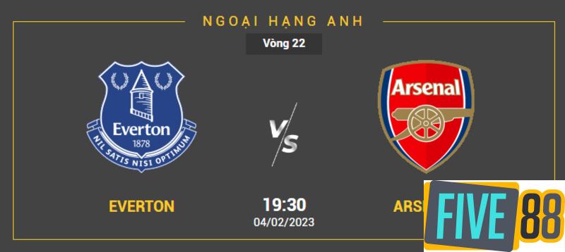 soi kèo Everton vs Arsenal 19h30 ngày 04/02/2023